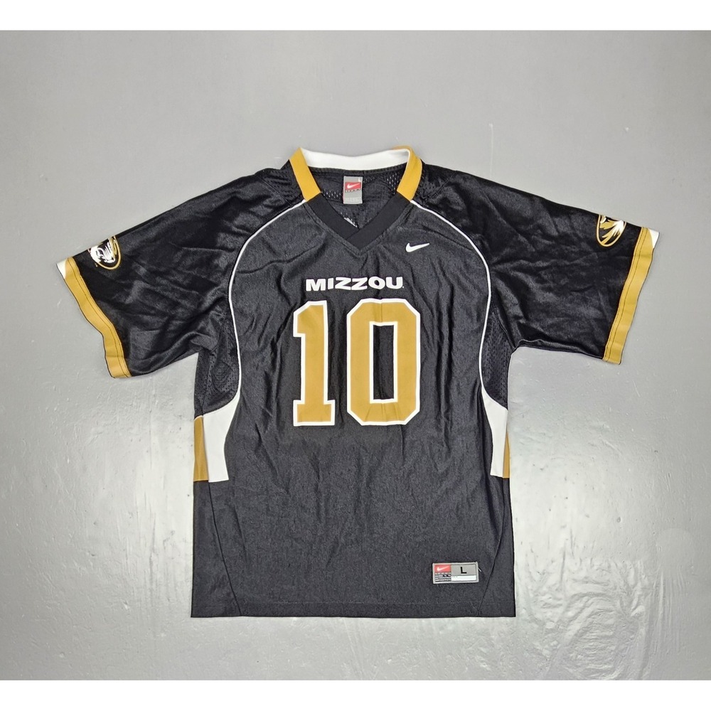 Vintage Nike Missouri Tigers Football Jersey Boys XL Black NCAA SEC MIZZOU